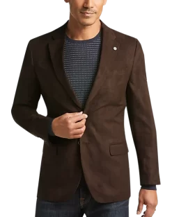 Nautica Brandford Microsuede Modern Fit Sport Coat, Red