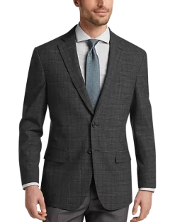Awearness Kenneth Cole Slim Fit Sport Coat, Charcoal Plaid