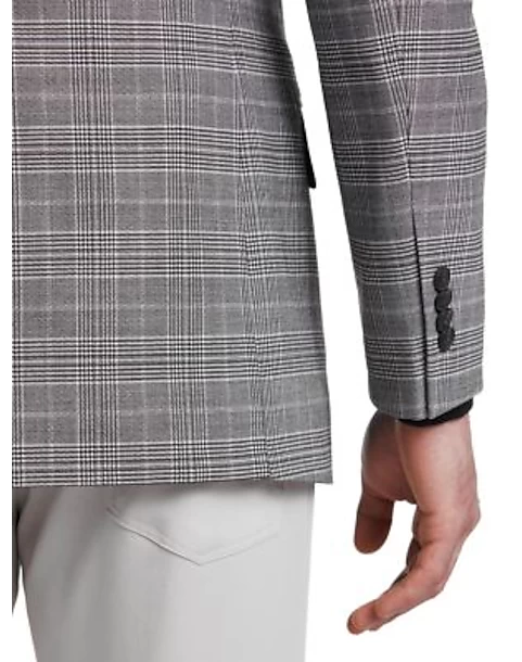 Awearness Kenneth Cole Gray Plaid Slim Fit Sport Coat - Image 2