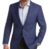 Calvin Klein Slim Fit Wool Sport Coat, Blue Mini Houndstooth