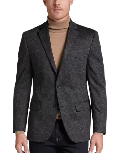 Michael Strahan Classic Fit Scuba Knit Sport Coat, Black