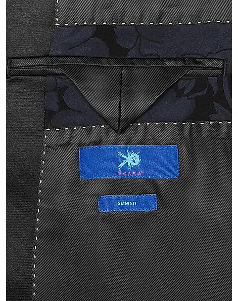 Egara Slim Fit Peak Lapel Dinner Jacket, Midnight Floral Jacquard - Image 3