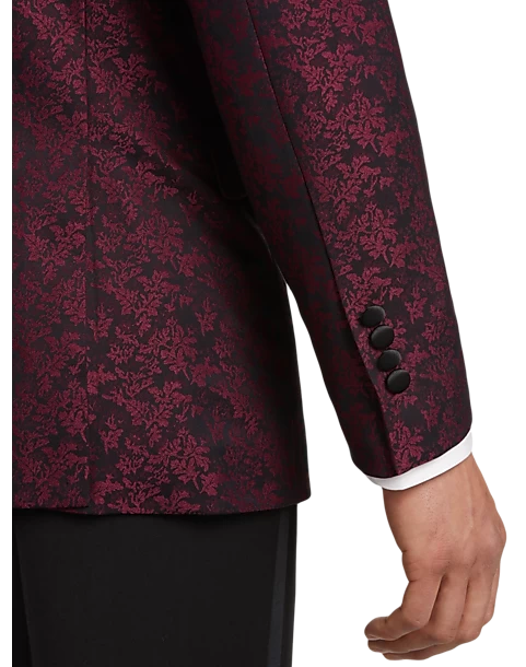 After Hours Slim Fit Dinner Jacket, Blue Jacquard - Image 2