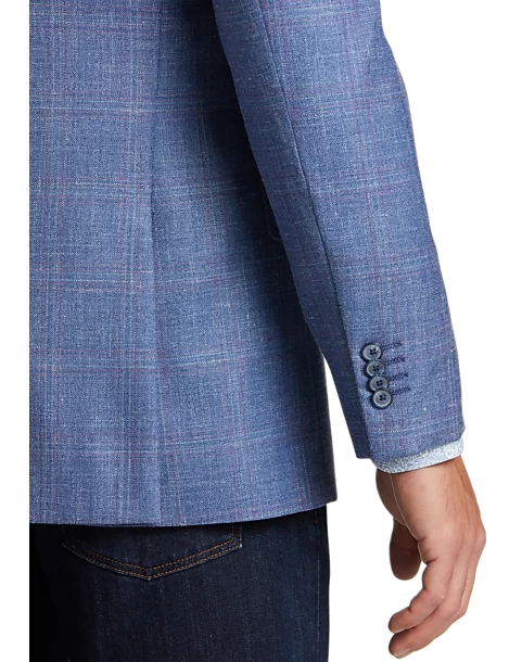 Joseph Abboud Modern Fit Sport Coat, Tan Windowpane Plaid - Image 2