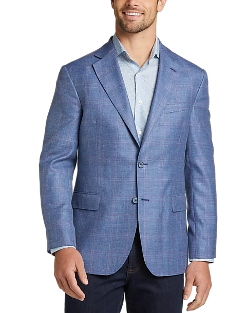 Joseph Abboud Modern Fit Sport Coat, Tan Windowpane Plaid