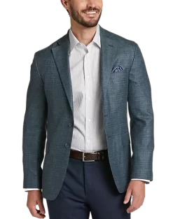 Joseph Abboud Slim Fit Sport Coat, Blue And Green Textured