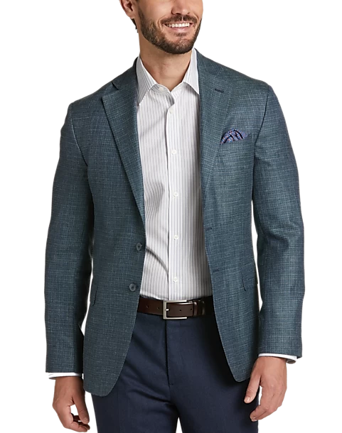 Joseph Abboud Slim Fit Sport Coat, Blue And Green Textured