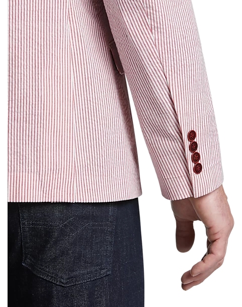 Nautica Modern Fit Sport Coat, Blue Seersucker - Image 2