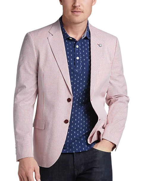 Nautica Modern Fit Sport Coat, Blue Seersucker