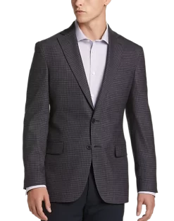 Awearness Kenneth Cole Modern Fit Sport Coat, Blue & Tan Check