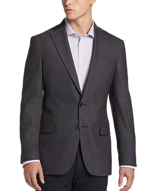 Awearness Kenneth Cole Modern Fit Sport Coat, Blue & Tan Check