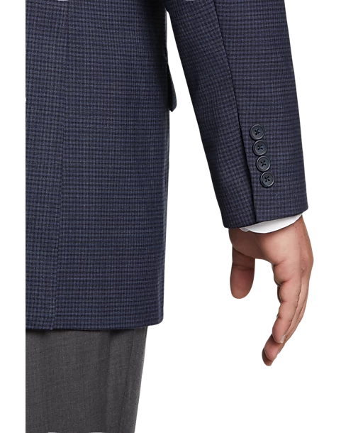 Pronto Uomo Executive Fit Sport Coat, Blue Check - Image 2