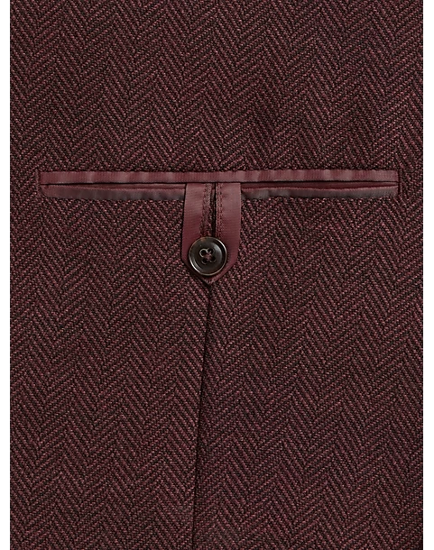 Calvin Klein X-Fit Slim Fit Sport Coat, Burgundy Herringbone - Image 3