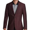 Calvin Klein X-Fit Slim Fit Sport Coat, Burgundy Herringbone