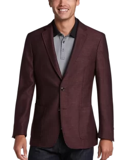 Calvin Klein X-Fit Slim Fit Sport Coat, Burgundy Herringbone