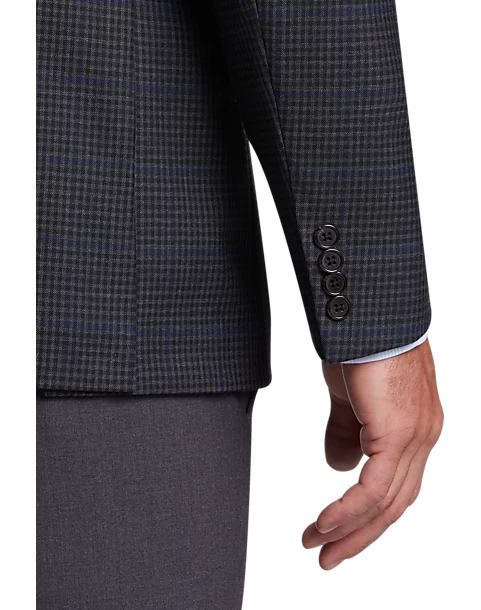 Lauren By Ralph Lauren Classic Fit Sport Coat, Charcoal Windowpane - Image 2