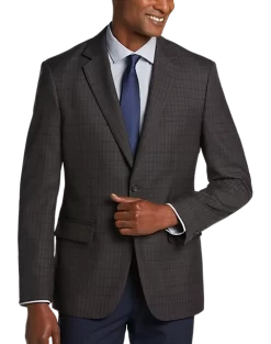 Pronto Uomo Platinum Modern Fit Sport Coat, Brown Check