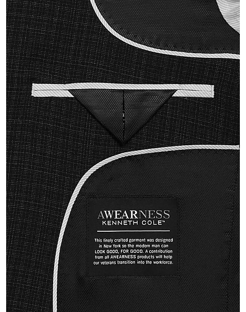 Awearness Kenneth Cole Performance Modern Fit Sport Coat, Black Check - Image 3