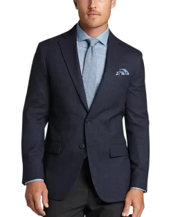 Awearness Kenneth Cole Modern Fit Sport Coat, Navy Check