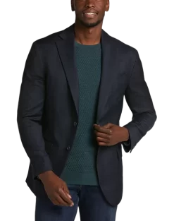 Awearness Kenneth Cole Sport Coat, Navy Plaid