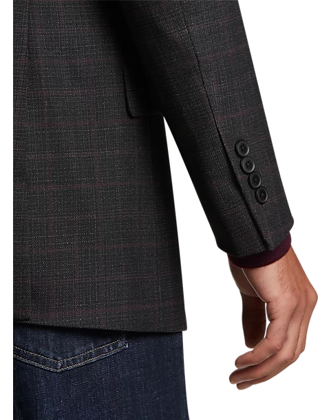 Awearness Kenneth Cole Modern Fit Sport Coat, Black Plaid - Image 2