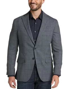 Awearness Kenneth Cole Modern Fit Sport Coat, Gray Plaid