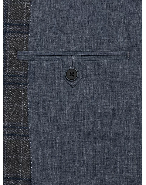 Michael Strahan Modern Fit Sport Coat, Gray Plaid - Image 3