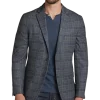 Michael Strahan Modern Fit Sport Coat, Gray Plaid
