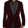 Paisley & Gray Slim Fit Dinner Jacket, Crimson Red