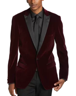 Paisley & Gray Slim Fit Dinner Jacket, Crimson Red