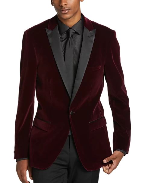 Paisley & Gray Slim Fit Dinner Jacket, Crimson Red