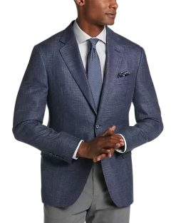 Joseph Abboud Modern Fit Textured Sport Coat, Blue
