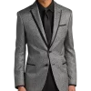 Egara Slim Fit Notch Lapel Dinner Jacket, Gray Paisley