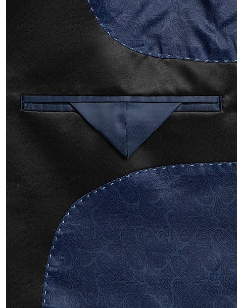 Egara Slim Fit Peak Lapel Dinner Jacket, Charcoal Paisley - Image 3