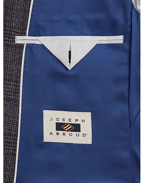 Joseph Abboud Slim Fit Sport Coat, Blue And Plum Plaid - Image 3
