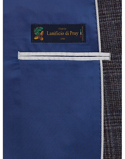 Joseph Abboud Slim Fit Sport Coat, Blue And Plum Plaid - Image 4