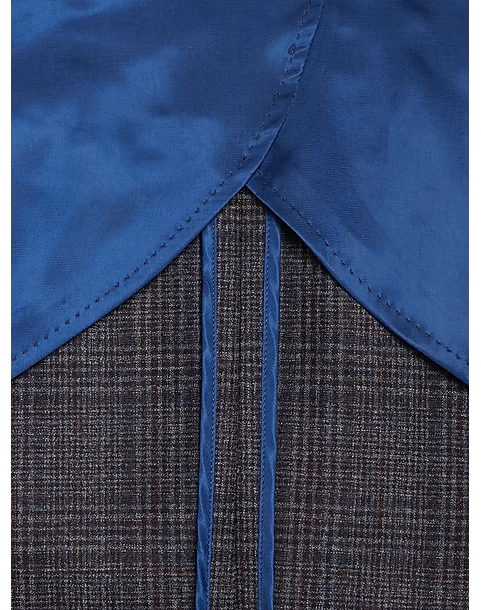 Joseph Abboud Slim Fit Sport Coat, Blue And Plum Plaid - Image 5