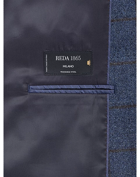 Joseph Abboud Modern Fit Sport Coat, Blue Windowpane Plaid - Image 4