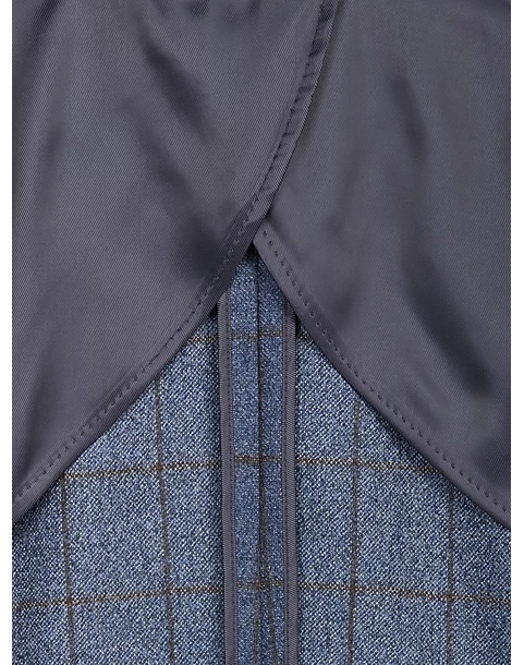 Joseph Abboud Modern Fit Sport Coat, Blue Windowpane Plaid - Image 5