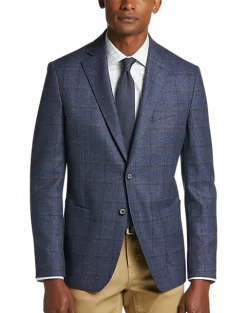Joseph Abboud Modern Fit Sport Coat, Blue Windowpane Plaid