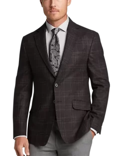 Joseph Abboud Slim Fit Sport Coat, Burgundy Plaid