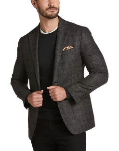 Joseph Abboud Slim Fit Sport Coat, Brown Boucle Plaid