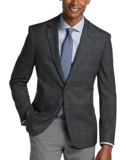 Pronto Uomo Modern Fit Sport Coat, Charcoal Plaid