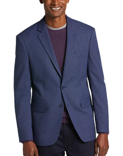 Pronto Uomo Modern Fit Sport Coat, Blue Check