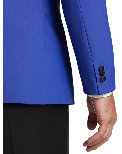 Egara Slim Fit Peak Lapel Dinner Jacket, Blue - Image 2
