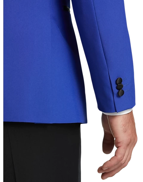 Egara Slim Fit Peak Lapel Dinner Jacket, Teal - Image 2