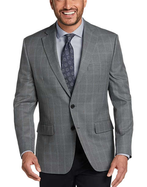 Lauren By Ralph Lauren Classic Fit Sport Coat, Gray Plaid