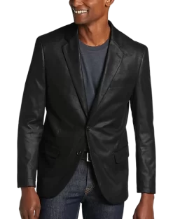 Daniel Hechter Modern Fit Vegan Leather Sport Coat, Brown