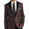 Egara Slim Fit Dinner Jacket, Maroon Floral