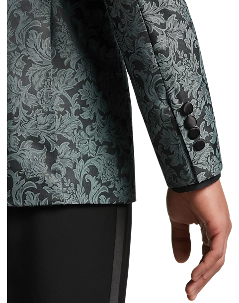 Egara Slim Fit Dinner Jacket, Green Floral - Image 2